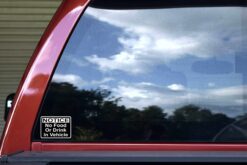 No Food or Drink in Vehicle Vinyl Stickers