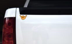 Orange and Purple Shaka Sign Vinyl Sticker