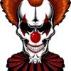Clown Skull Vinyl Sticker