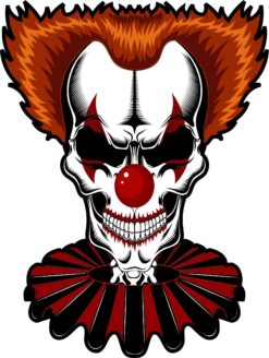 Clown Skull Vinyl Sticker