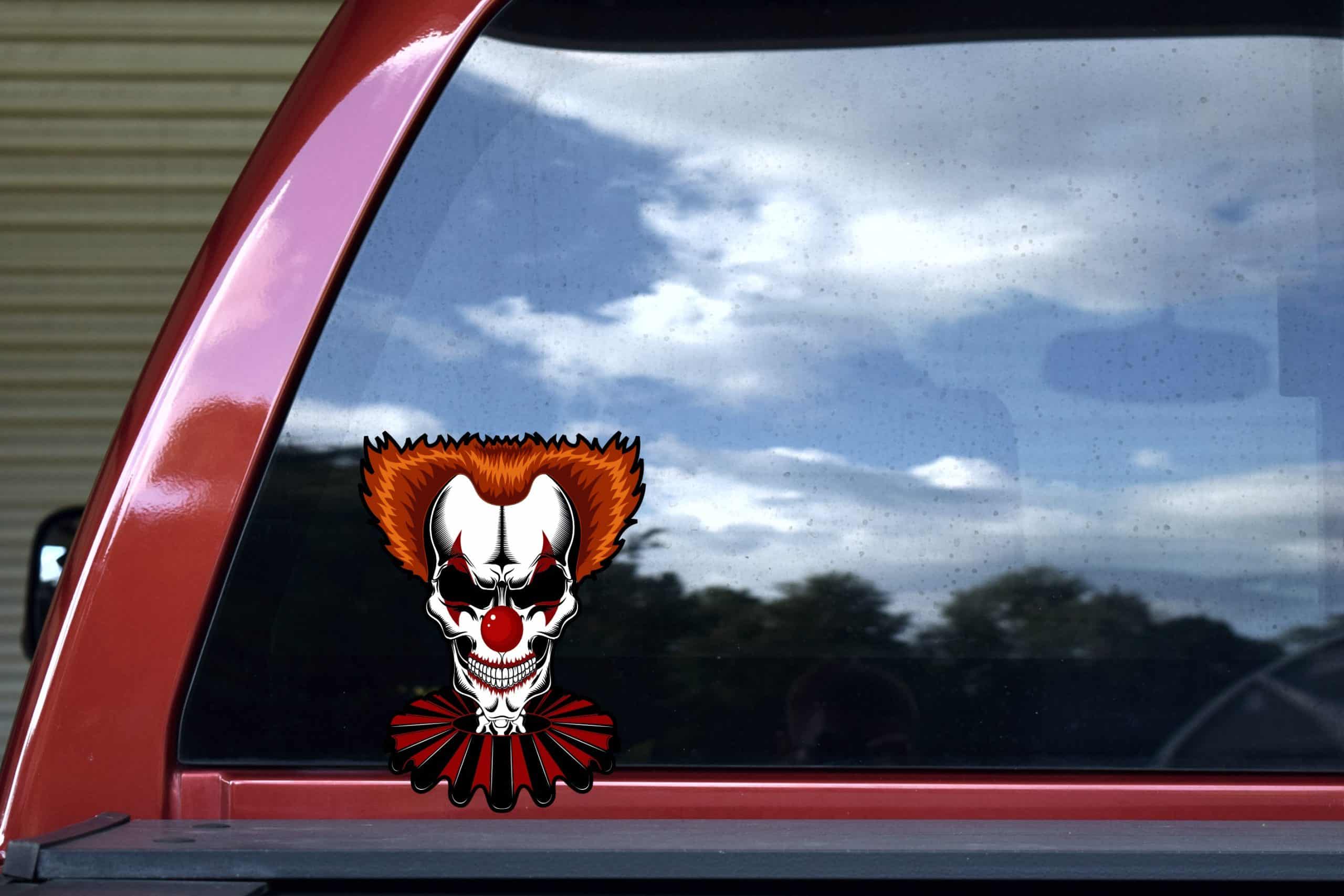 StickerTalk Clown Skull Vinyl Sticker, 6 inches x 8 inches - Image 5