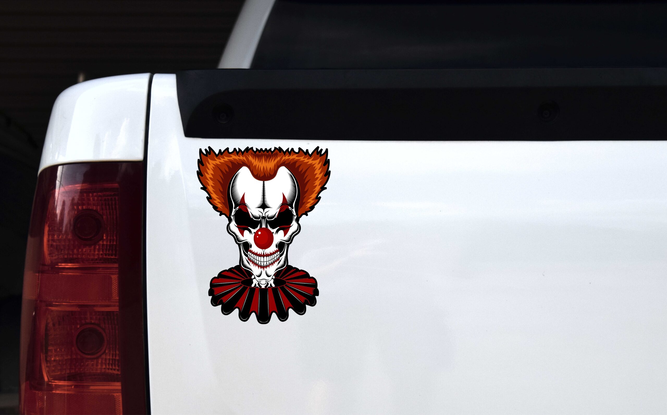 Clown Skull Vinyl Sticker