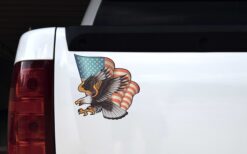 American Flag Bald Eagle Vinyl Sticker