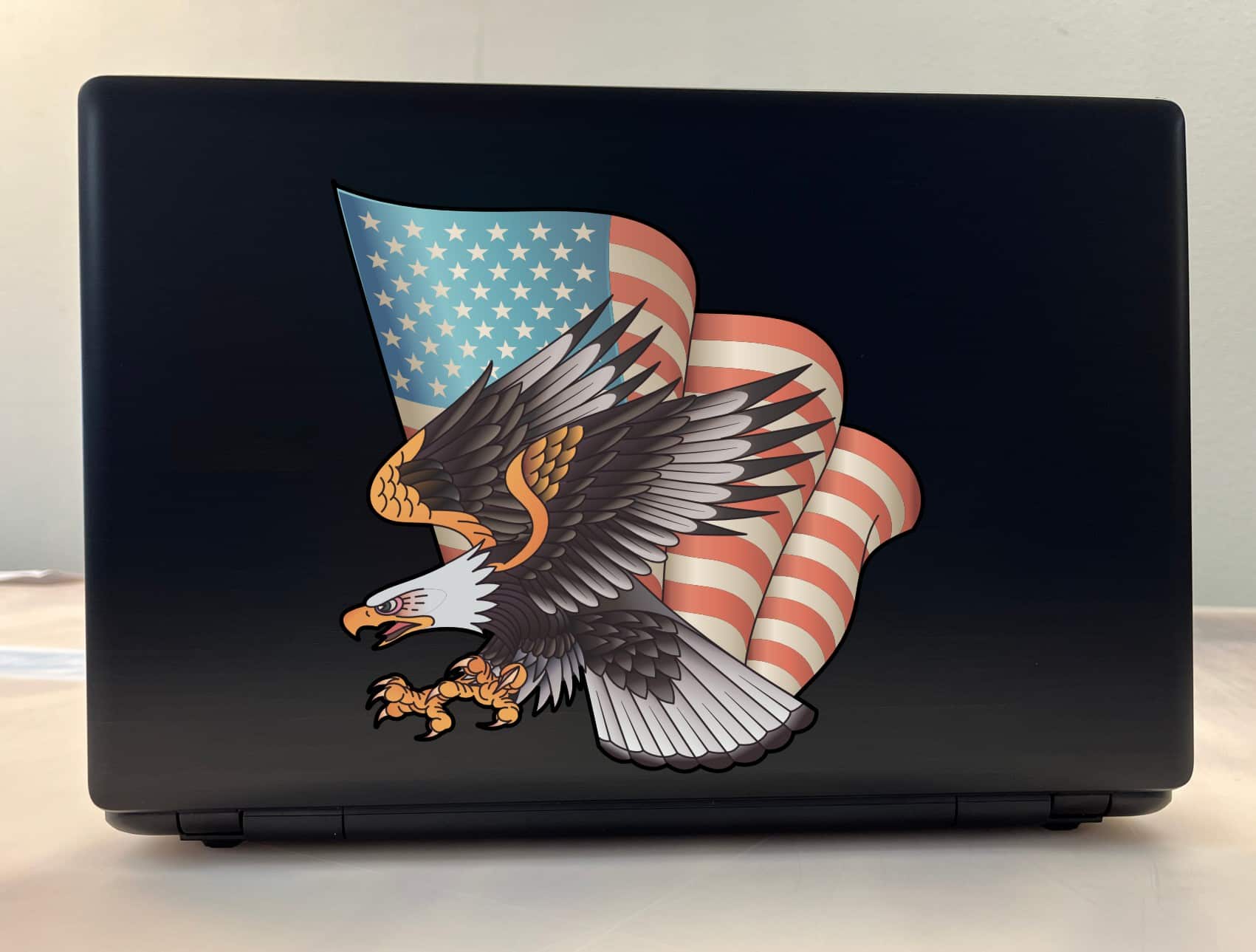 StickerTalk American Flag Bald Eagle Vinyl Sticker, 8 inches x 8 - Image 4