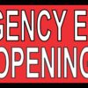 Emergency Escape Opening Vinyl Sticker