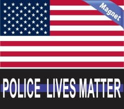 Alternative view of StickerTalk US Flag Police Lives Matter Magnet, 5 inches x 4.5 inches