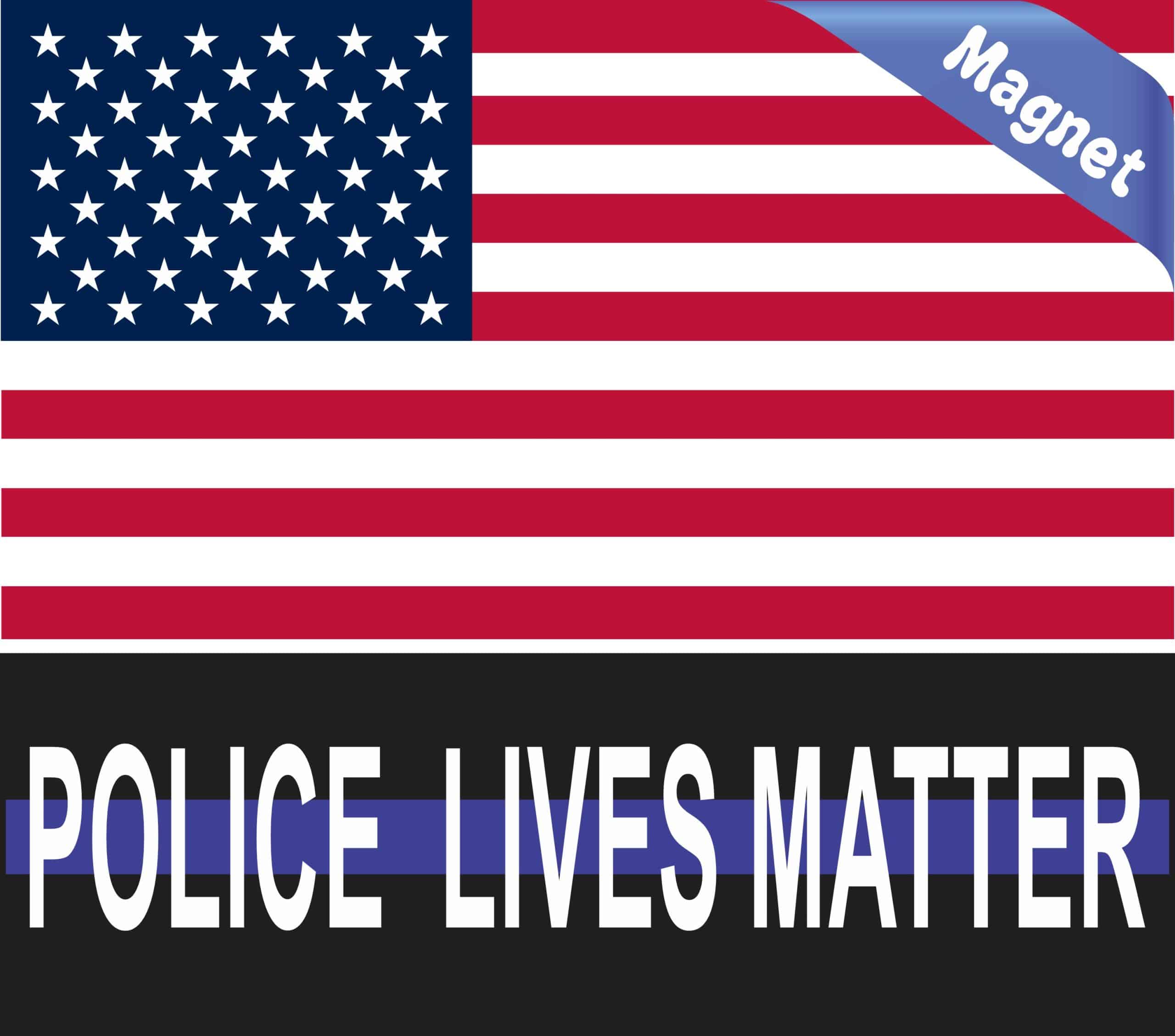 StickerTalk US Flag Police Lives Matter Magnet, 5 inches x 4.5 inches - Image 2