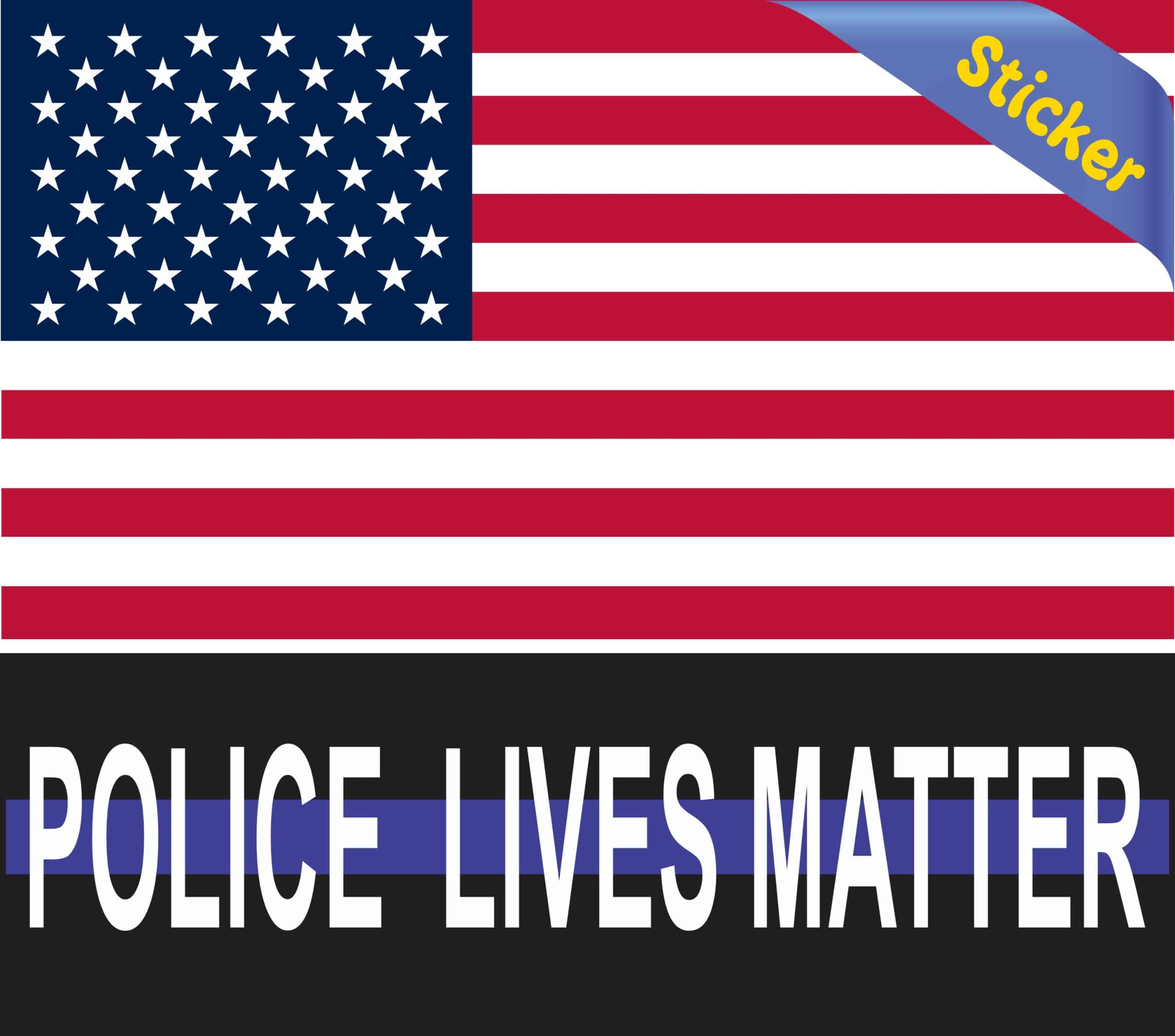 StickerTalk US Flag Police Lives Matter Vinyl Sticker, 5 inches - Image 2