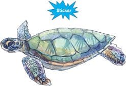 Alternative view of StickerTalk Left Facing Sea Turtle Vinyl Sticker, 5.5 inches x 3 inches