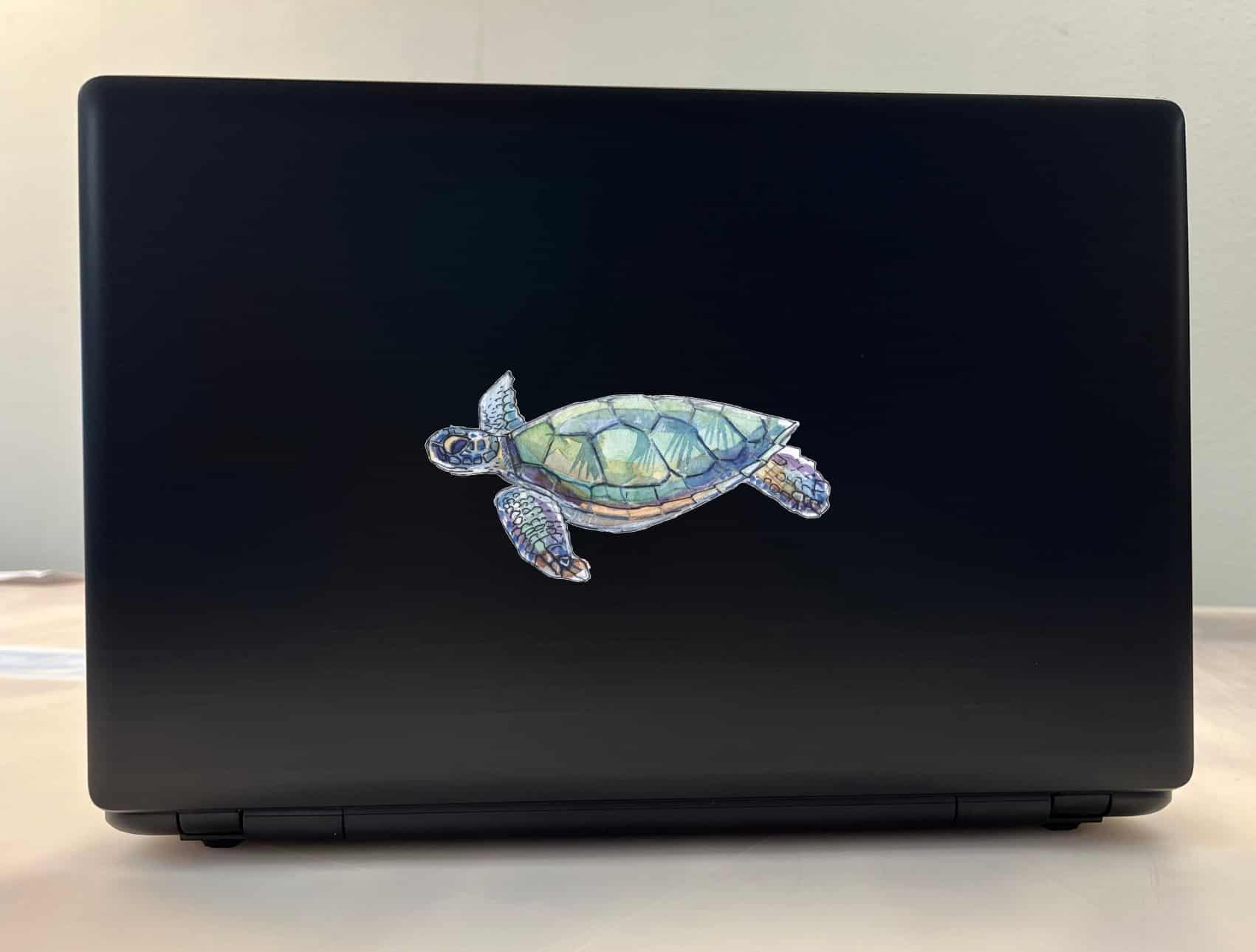 StickerTalk Left Facing Sea Turtle Vinyl Sticker, 5.5 inches x 3 inches - Image 3