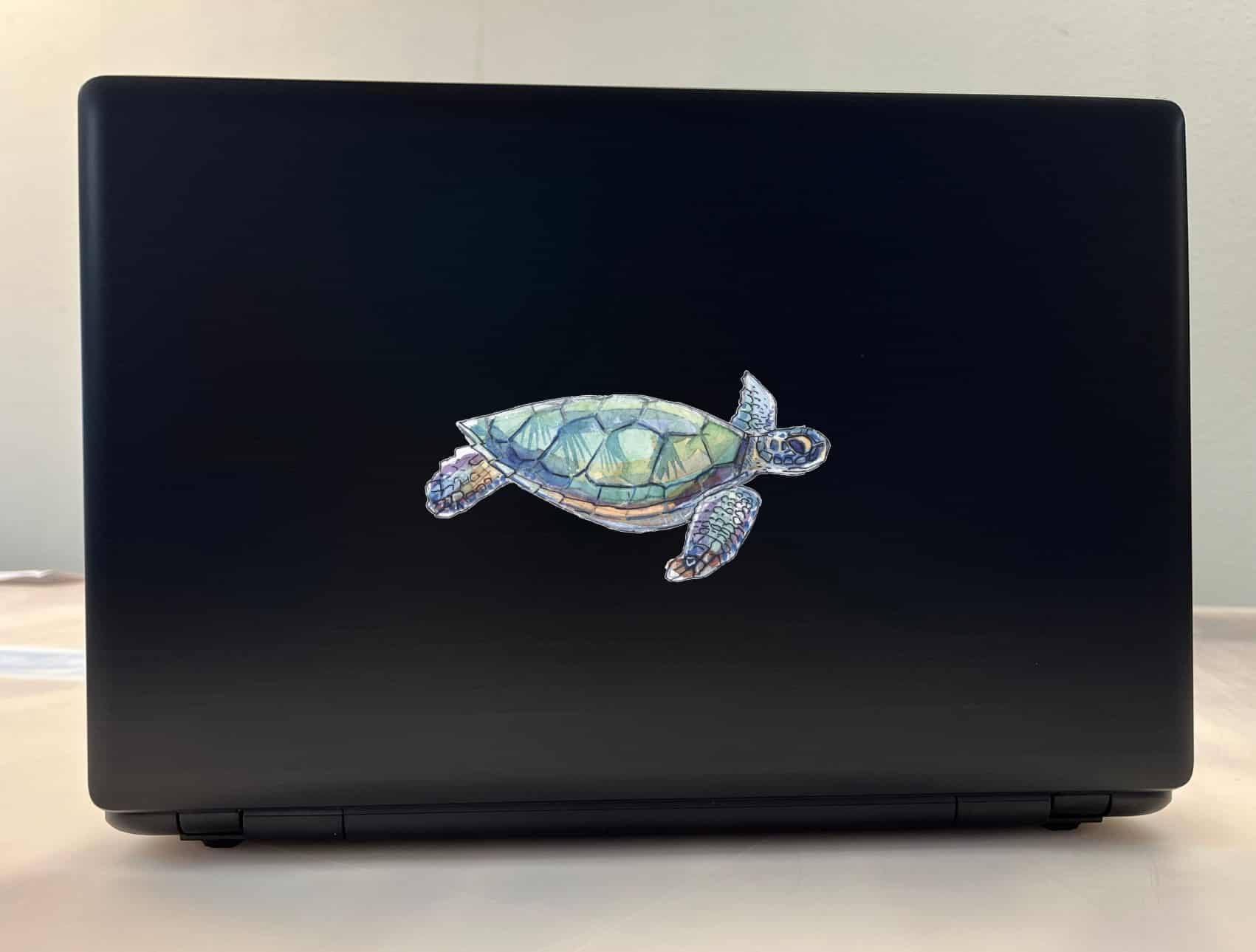 StickerTalk Right Facing Sea Turtle Vinyl Sticker, 5.5 inches x 3 inches - Image 3