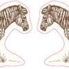 Vintage Zebra Vinyl Stickers