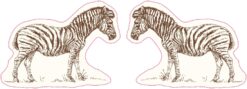 Vintage Zebra Vinyl Stickers