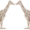 Vintage Giraffe Vinyl Stickers