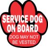 Service Dog on Board Vinyl Sticker