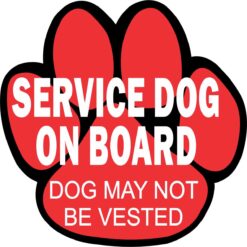 Service Dog on Board Vinyl Sticker