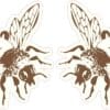 Vintage Bee Vinyl Stickers