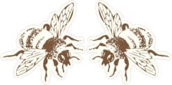 Vintage Bee Vinyl Stickers