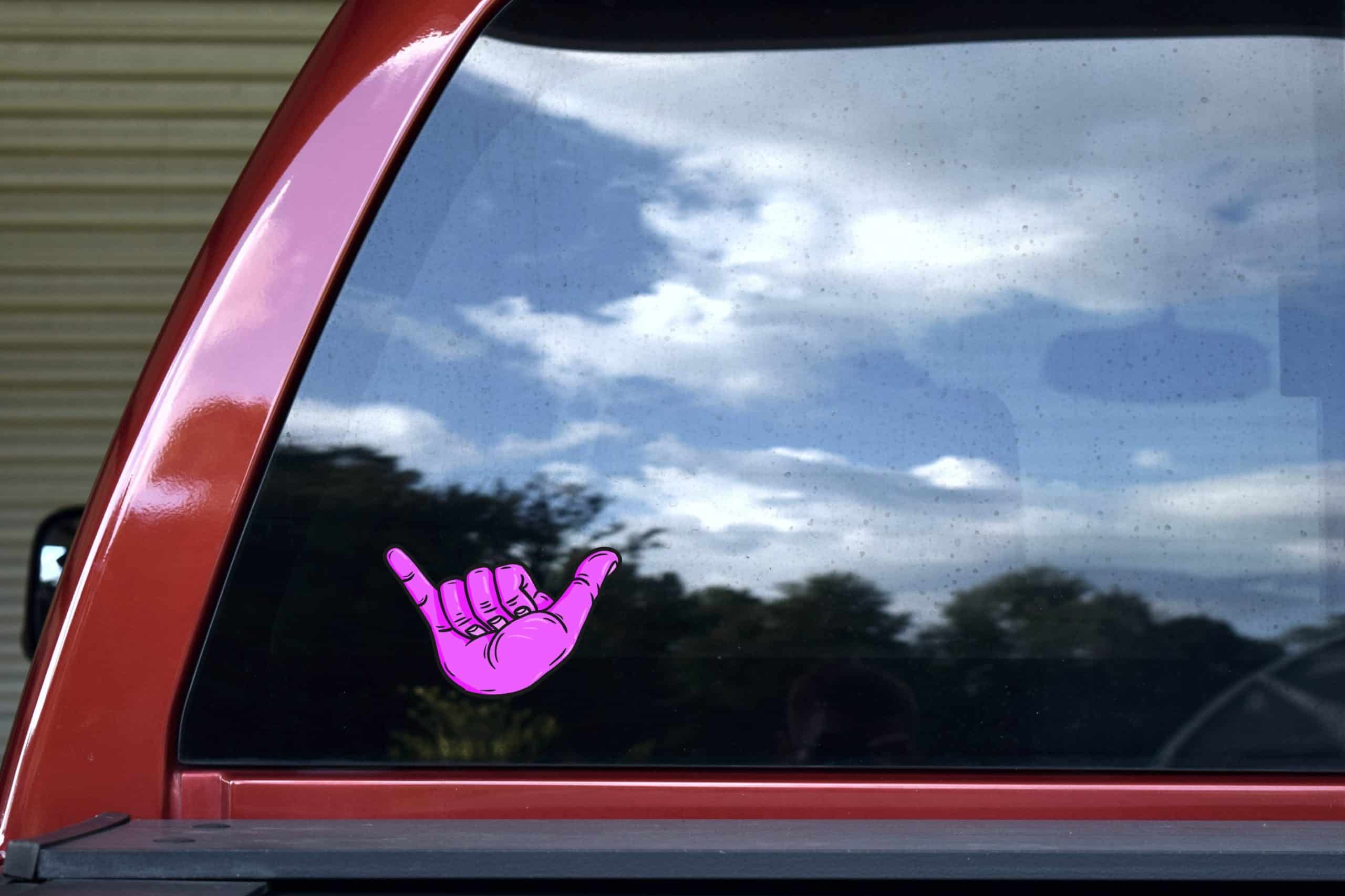 StickerTalk Purple Hang Loose Shaka Sign Vinyl Sticker, 5 inches x 3.25 inches - Image 5