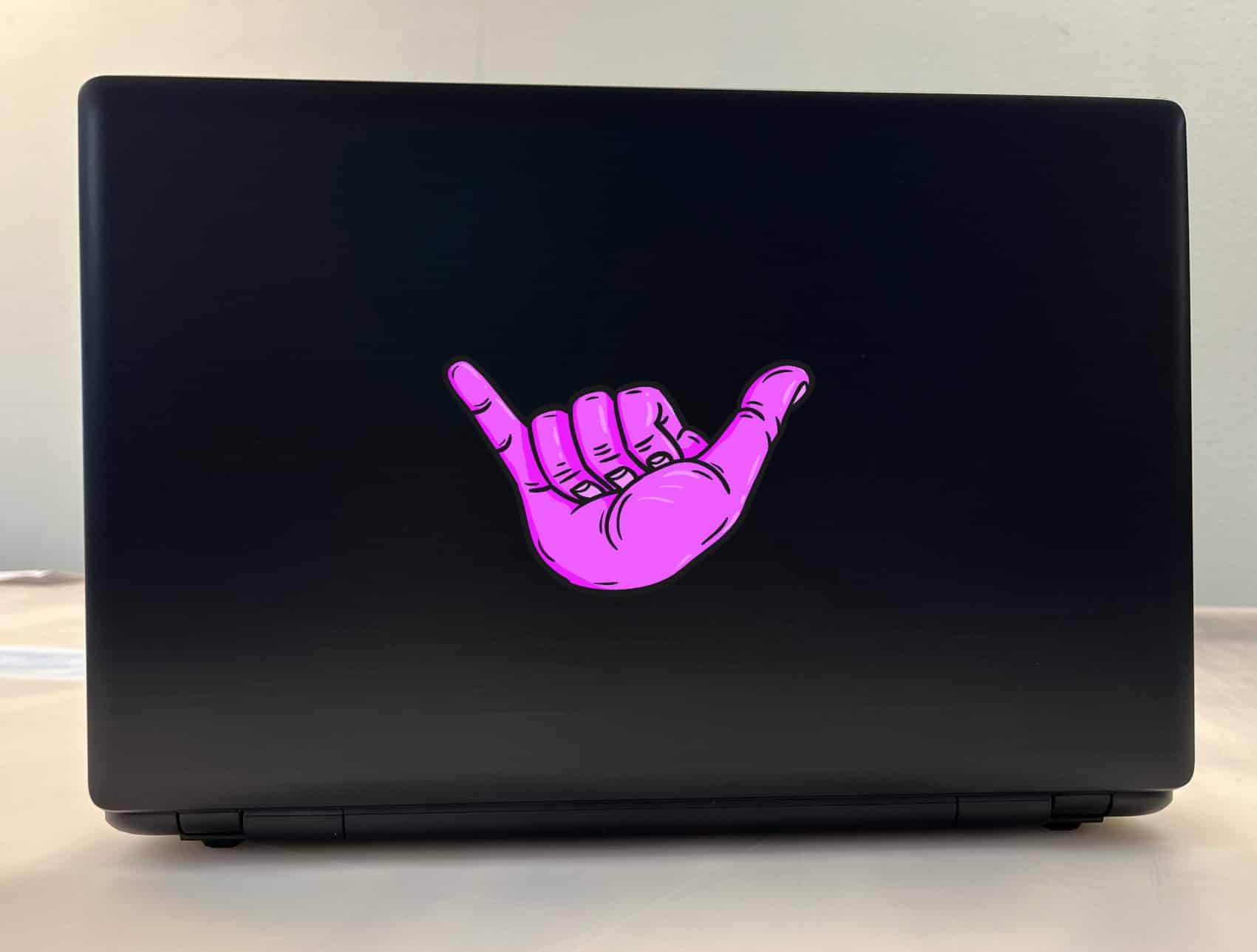 StickerTalk Purple Hang Loose Shaka Sign Vinyl Sticker, 5 inches x 3.25 inches - Image 3