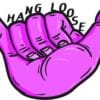 Purple Shaka Hang Loose Vinyl Sticker