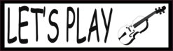 Lets Play Violin Vinyl Sticker