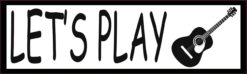 Let Play Guitar Vinyl Sticker