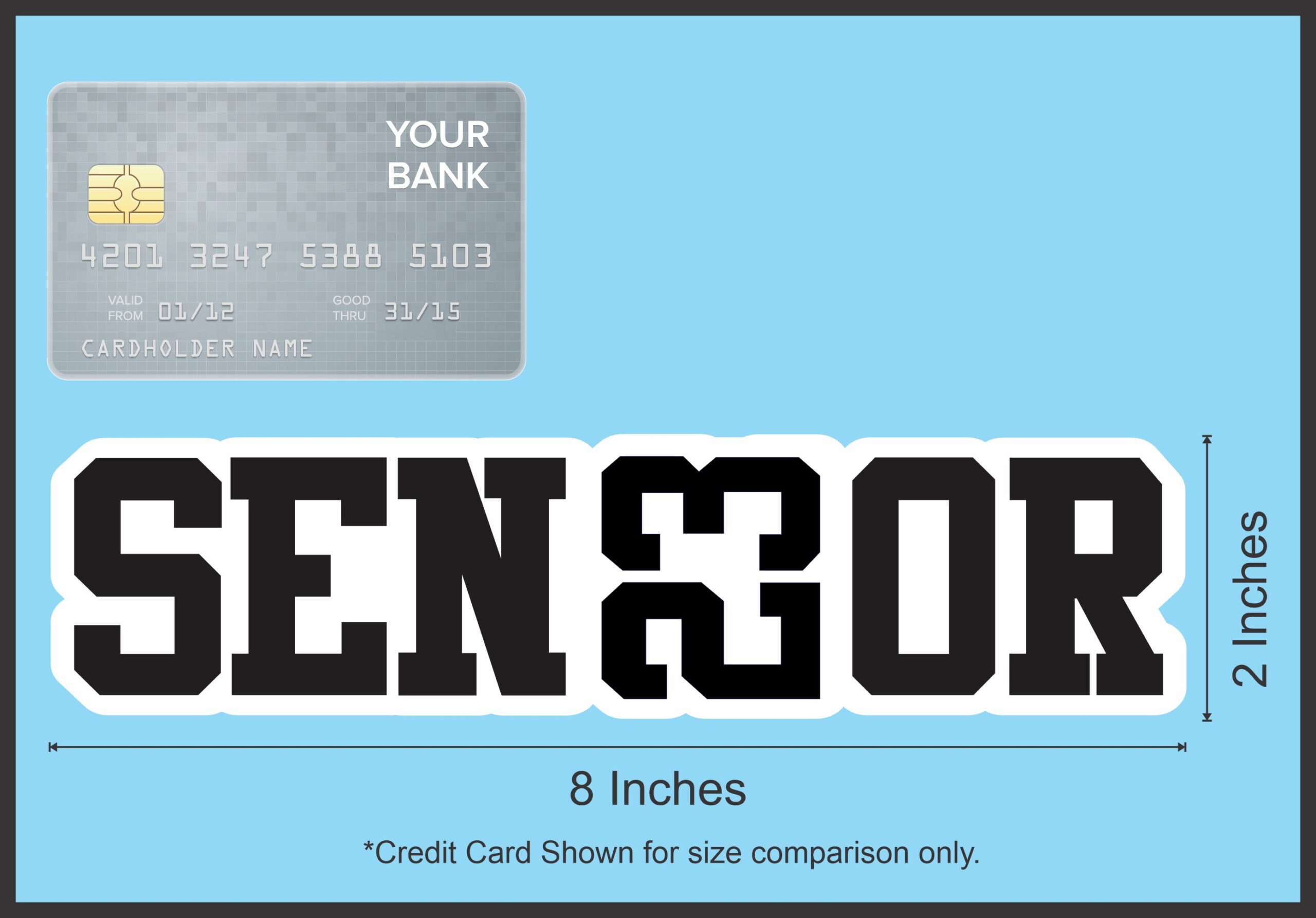 StickerTalk Senior 2023 Vinyl Sticker, 8 inches x 2 inches
