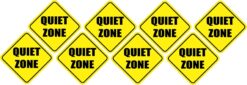 Quiet Zone Vinyl Stickers