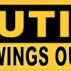 Caution Gate Swings Outward Vinyl Sticker