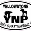 Oval First National Park Yellowstone Vinyl Sticker