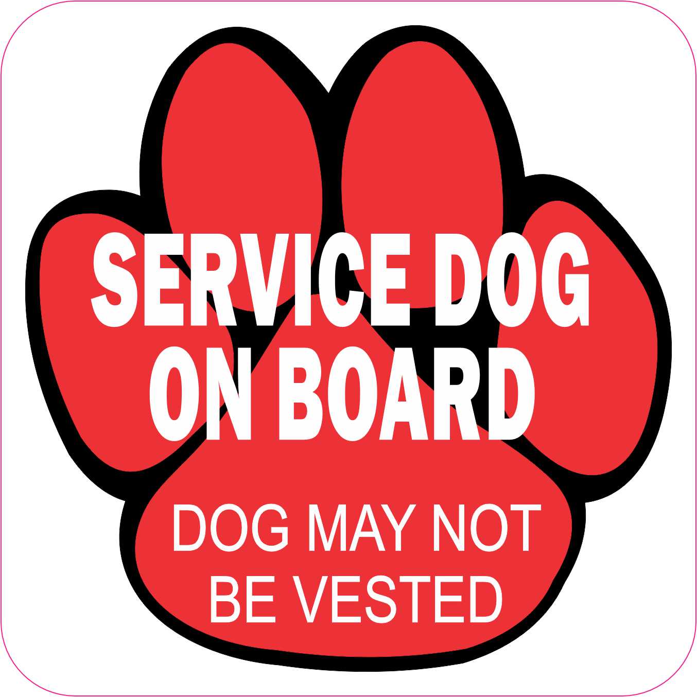 Service Dog on Board Magnet