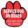 Service Dog on Board Vinyl Sticker