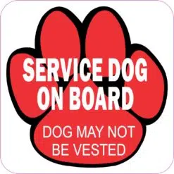 Service Dog on Board Vinyl Sticker