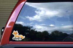 Blue Eyed Fox Foxy Vinyl Sticker