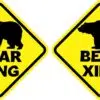Bear Crossing Vinyl Stickers