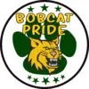 Green Paw Print Bobcat Pride Vinyl Sticker