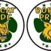 Green Paw Print Bobcat Pride Vinyl Stickers