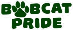 Green Bobcat Pride Vinyl Sticker