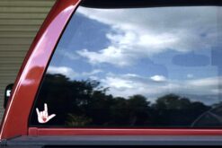 Pink Heart Hand ASL I Love You Vinyl Stickers