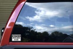 Driver Carries No Cash Vinyl Stickers