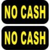 No Cash Vinyl Stickers