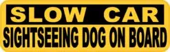 Slow Car Sightseeing Dog on Board Vinyl Sticker
