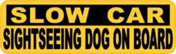 Slow Car Sightseeing Dog on Board Magnet