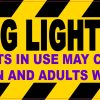 StickerTalk Flashing Lights in Use Magnet, 10 inches x 3 inches