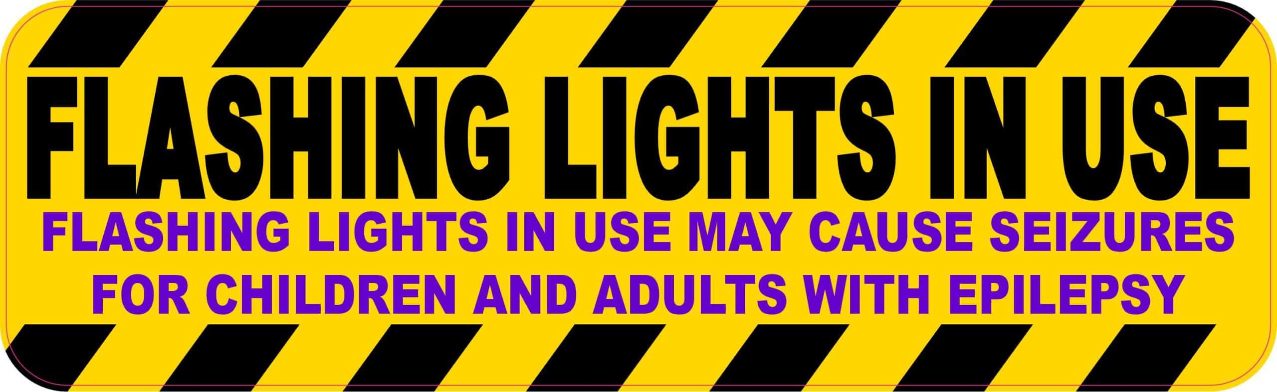 StickerTalk Flashing Lights in Use Magnet, 10 inches x 3 inches