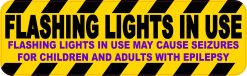 StickerTalk Flashing Lights in Use Vinyl Sticker, 10 inches x 3