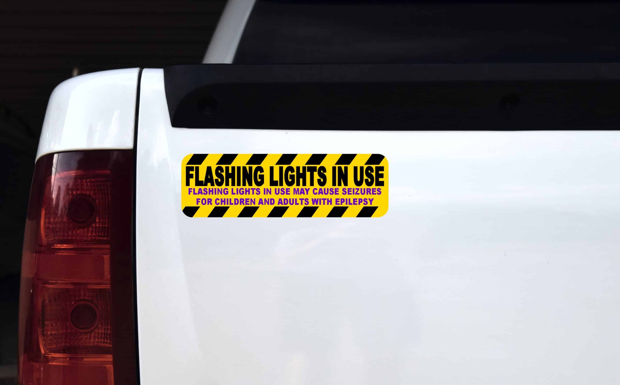 StickerTalk Flashing Lights in Use Vinyl Sticker, 10 inches x 3 - Image 4