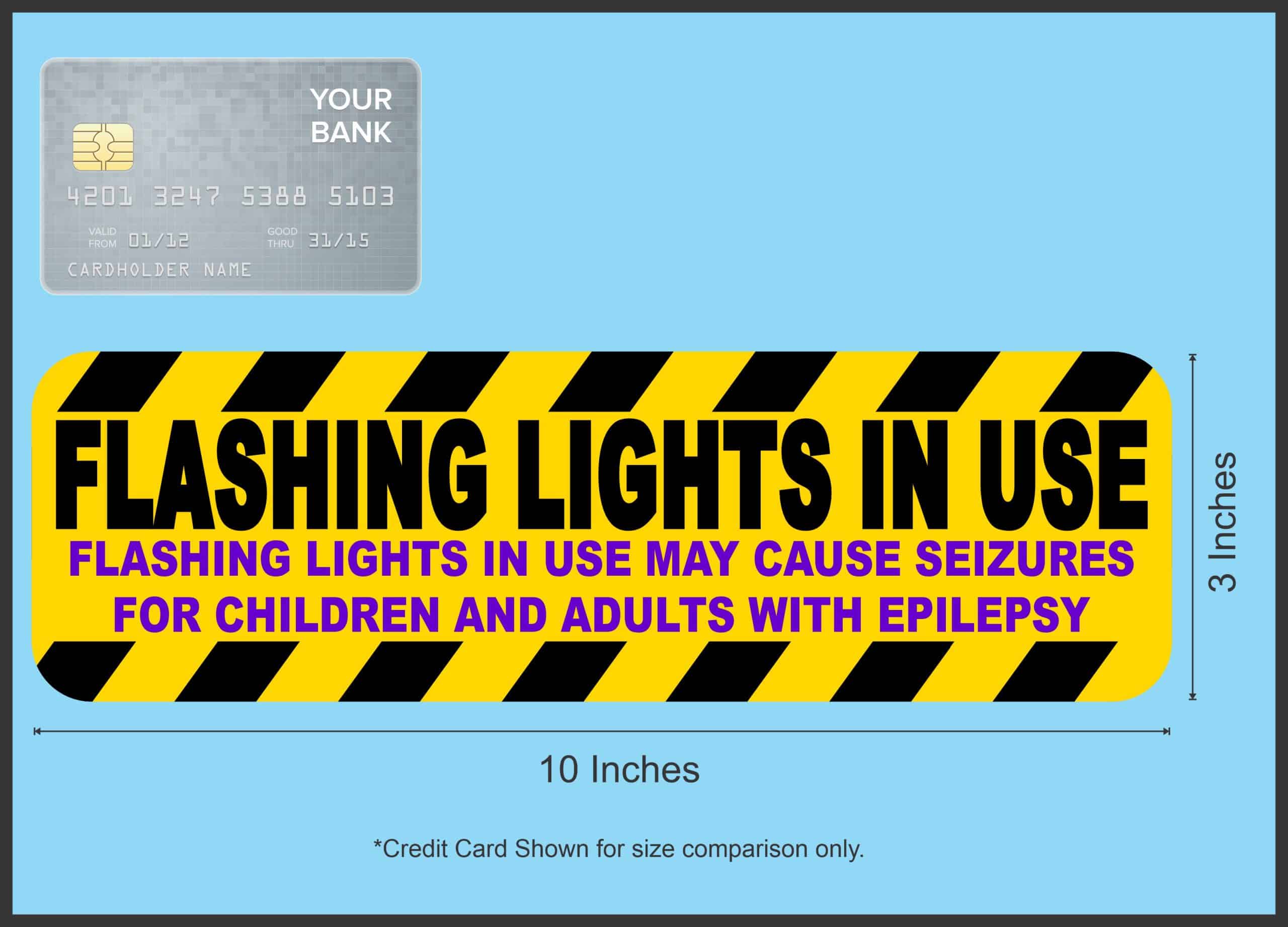 StickerTalk Flashing Lights in Use Magnet, 10 inches x 3 inches - Image 4