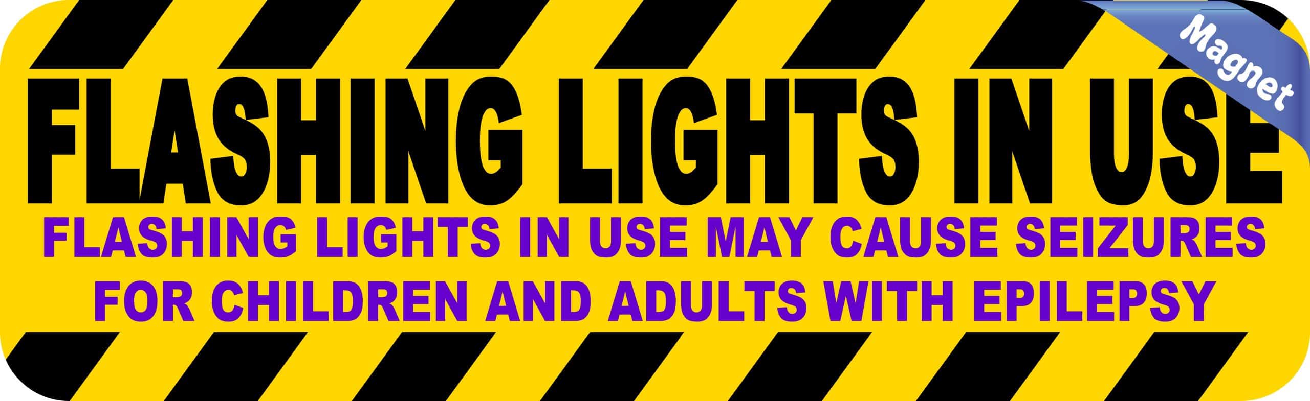 StickerTalk Flashing Lights in Use Magnet, 10 inches x 3 inches - Image 2